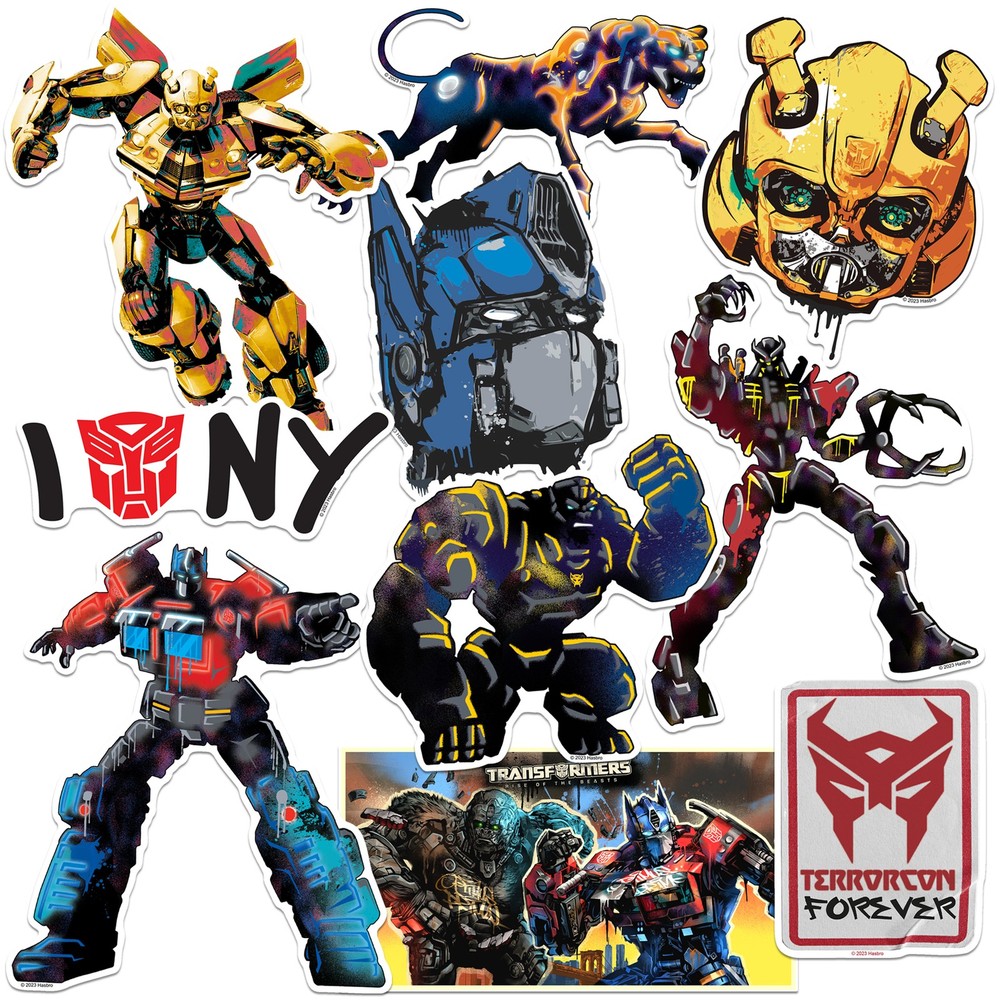 TRANSFORMERS RISE OF THE BEASTS VARIETY DIE CUT VINYL 9 CT STICKER PACK