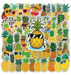 75 Piece Small Candy Lollipop, Cucumber, And Pineapple Stickers