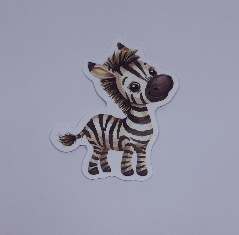 Cute Baby Zebra Animal Sticker Vinyl Decal Journal Wall Fun Art Decor Tc9