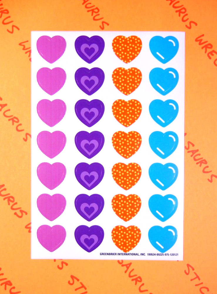 Pattern Hearts Sticker Sheet