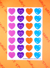 Pattern Hearts Sticker Sheet