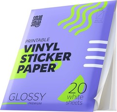 20 Sheets Printable Vinyl Sticker Paper – Waterproof Glossy Finish
