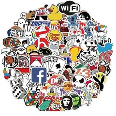 Waterproof Vinyl Trendy College Stickers Skateboard, Water Bottle, Laptop etc