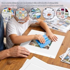 VOKOY 15 Sheets Self Adhesive Photo Album Refill Pages for 3 Ring Binder 9×11