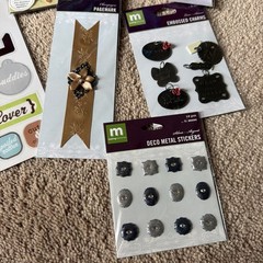 Lot Of 12 Packs Of Scrapbook Embellishments New In Package