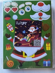 POPLAY 34PCS Make Your Own Christmas Face Stickers DIY Kids Crafts Games Set
