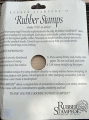 VINTAGE NOS RUBBER STAMPEDE NEW WOOD MOUNT RUBBER STAMP FRAMED CORNER