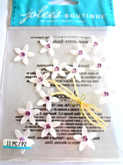 Jolee Boutique Dimensional Stickers VIOLET Jeweled Flowers