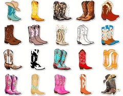 New Cute And Stylish Cowboy Cowgirl Stickers Decals 25 Randomly Picked 2-3in
