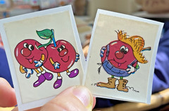 Vintage 80s Sticker Lot: Restored Fruit Scratch + Sniff NO SCENT Stickers (READ)