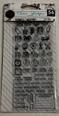 My Prima Planner 56 Clear Stamps -Baby Mini Icons & Words, 591588