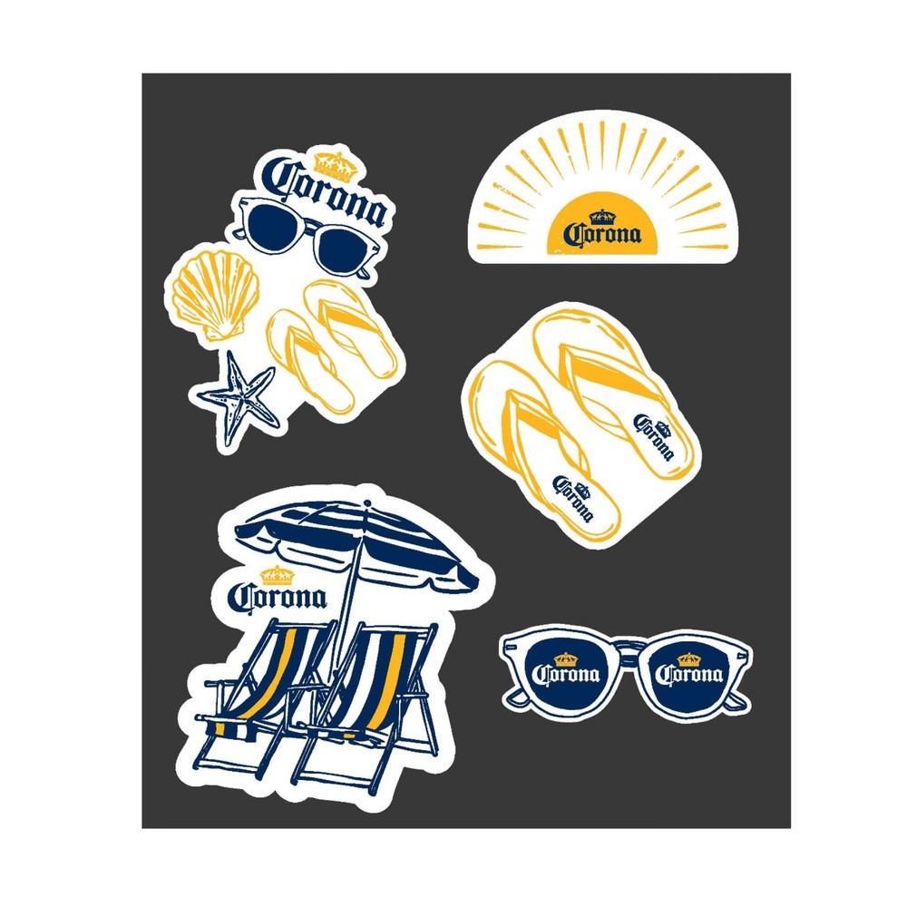 Corona Extra Beach Day Sticker Sheet Multi-Color
