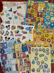 Mixed Lot Scrapbook Reward Vintage Stickers Shopkins Disney Kittens Animals