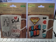 Crafters Square Ceramic Stickers Dad Father’s Day Totao 8 Pieces New