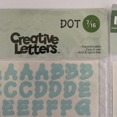 Lot 2 Making Memories 7/16” Dot Pastel Blue Creative Letters Alphabet Stickers