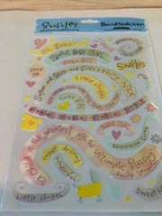 CREATIVE IMAGINATIONS 3D EPOXY STICKERS OH BABY NEW BORN BIRTHDAY #2