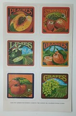Vintage Stickers Garden Fair Current 1981 Four Sheets Code #4787 Ephemera