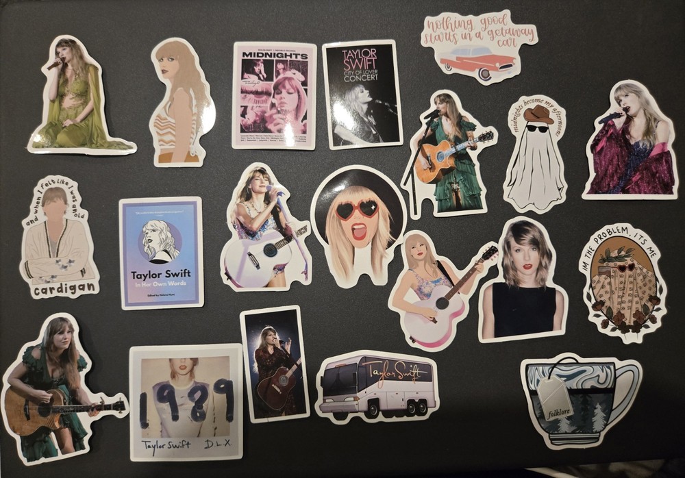 Taylor Swift Sticker Lot 20 Vinyl Decals Laptop Water Bottle Journal Scrapbook