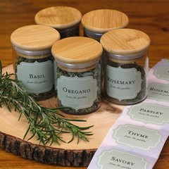 Thermal Labels Sage Color Diecut Shape, Stickers for Labeling Spice Jars, Pan…