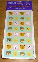 Hallmark Heartline Stickers Baby Dog Cat Chick Bear 2 Sht NIP Free Ship Over $15