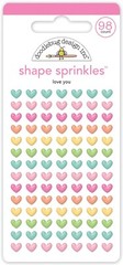 Crafts Doodlebug Sprinkles Puffy Love You Tiny Hearts Pastel Pink Blue Yellow