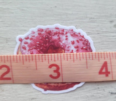 Donut Food Sticker Pink Sprinkles Delicious Dessert Snack 1 Pc