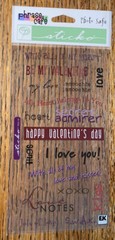 Sticko Phrase Cafe Happy Valentines Day Love Notes Kiss By Mine Heart Stickers