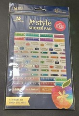 New Erin Condren 16 Sheets A+ Style Metallic Sticker Pad 1000+ Stickers