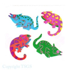 Vintage 80’s Great Seven 7 PEARLY Colorful Chameleons Sticker Mod