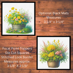 Colorful Flower Die Cut Card Toppers Card Making Supplies Junk Journal Ephemera