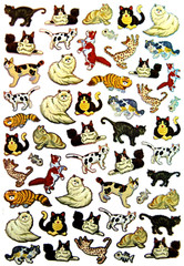 9 1/4 X 6 1/4″ SHEET HOLOGRAM CAT BREEDS SCRAPBOOK STICKERS #11 Fast USA Ship!