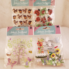 4 Pack Jolees Boutique Dimensional Scrapbooking Stickers LOT – Spring Garden Mix