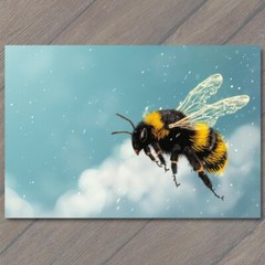 STICKER Bee Happy Cartoon Honeycomb Honey Bee Splendor Wings Spread Cute Fun