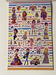 2013 Lisa Frank Sticker Book 4 Sheets 5.75in x 9.5in Over 300 Fantastic Stickers