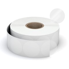1″ Clear Circle Stickers (1000 Pcs), Transparent Self-Adhesive Seals for Enve…