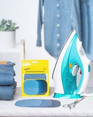 Zefffka Denim Iron-On Jean Patches Strongest Glue 100 Cotton Assorted Shades Of