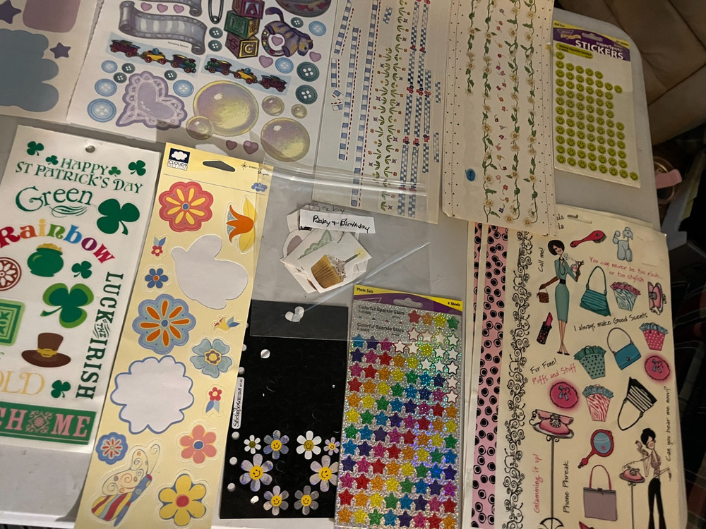 Huge Lot of Variety Stickers for Cards/Scrapbooking-See Photos 1 pound, 12 OZ