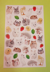 cute animals photo sticker sheet