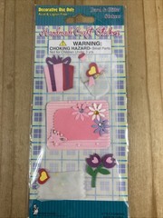 Handmade Craft Stickers Doves Flowers In Vase Acid Lignin Free