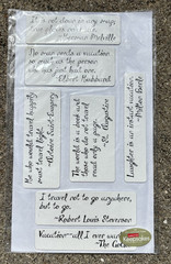 CREATIVE KEEPSAKE CARD STOCK STICKERS TRAVEL VACATION QUOTES POETIC