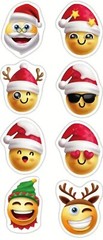 500 pcs Emotion Holiday Christmas Sticker Roll Kawaii Smile, Emoji, Happy Faces