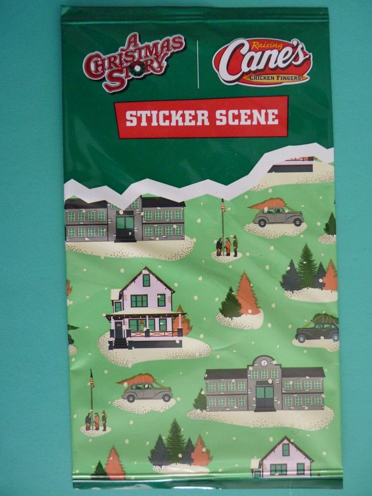 Raising Cane’s 2025 A Christmas Story Sticker Scene – Sealed Pack Free Shipping
