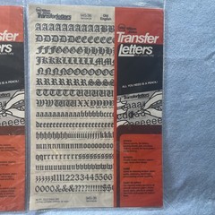 2 PK Wilson jonesTransfer Lettering Capital Letters 3/8 “Old English &pomp 36p