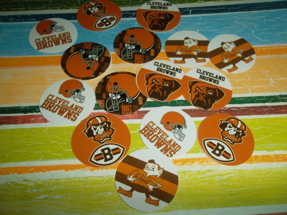 Pre Cut One Inch Bottle Cap Cleveland Browns Free Shipping
