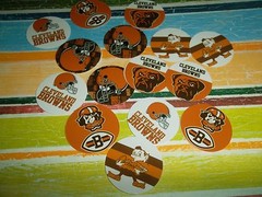 Pre Cut One Inch Bottle Cap Cleveland Browns Free Shipping