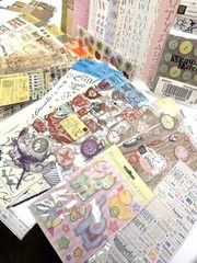 Variety Lot 200+ Sheets Vintage Scrapbooking Stckrs Anna Griffin BasicGrey K&Cco