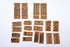 20-Junk Journal-Faux-Tickets-Hand Stamped-Die Cut-Ephemera-Scrapbook-Supplies