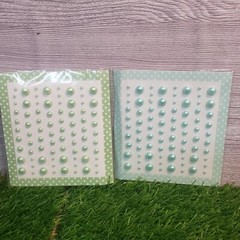 Lot of 2,196 ADHESIVE PEARL STICKERS – 17 Packages – Various Brands