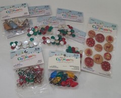 Hobby Lobby Make It Christmas Crafts Lot of 9 Packs Button Gem Light Bulbs More⬇