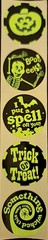 HALLOWEEN STICKER «GLOW IN THE DARK» (5 TOTAL) PUMPKIN 🎃 SPELL TRICK OR TREAT👻